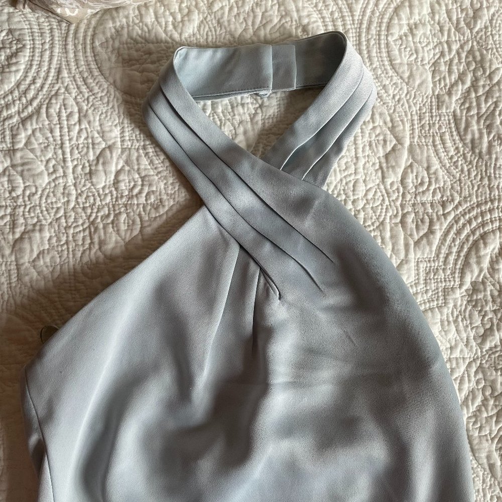 Bhldn Ruby Twist Halter - Light Blue Halter Cross… - image 6